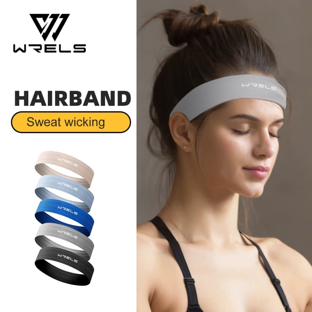 WRELS sports headband Com 5 Cores À Escolha , Guia De Suor De silicone Embutido , Pode Ser Usado Para Esportes Ao Ar Livre , Corrida E fitness