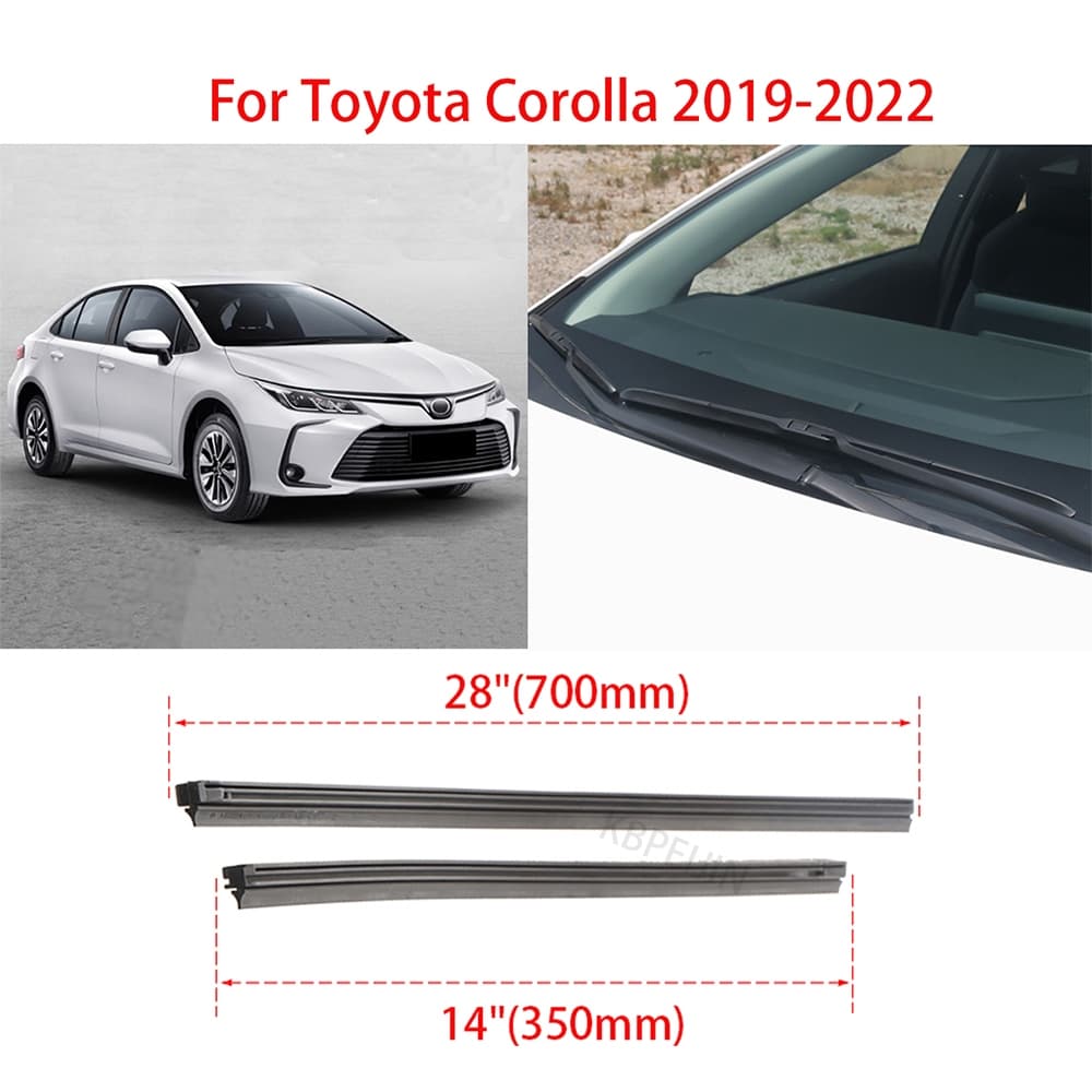 1conjunto Para O Toyota Corolla 2007-2022 Acessórios Limpadores De Pára-Brisas De Borracha Carros