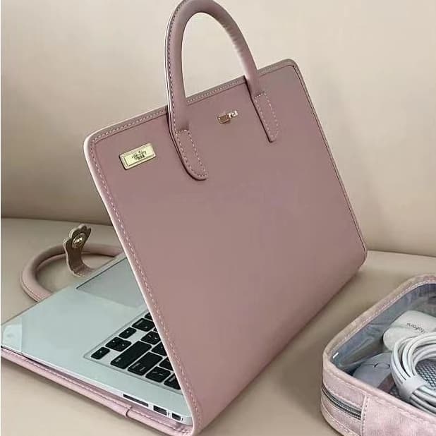 Bolsa Para Computador De 13-15,6 Polegadas , Minimalista Feminina laptop , Estojo De Couro Comercial