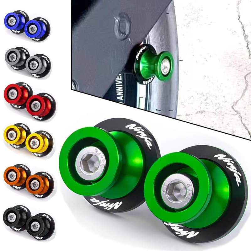 Para Kawasaki Ninja ZX6R ZX636 250SL 125 250 300 400 650 1000SX Colunas De Braço Oscilante Motocicletas Suportes Traseiros Deslizadores De Parafusos Acessórios