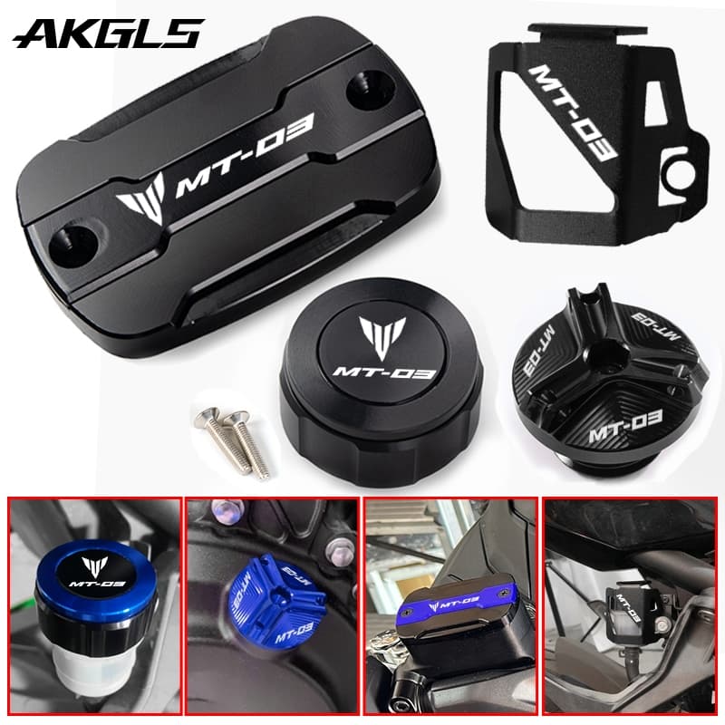 Para Yamaha MT03 MT-03 2015-2019 2020 2021 2022 Motocicleta Cilindro De Freio Dianteiro E Traseiro Tampa Do Tanque De Combustível Principal Acessórios Da