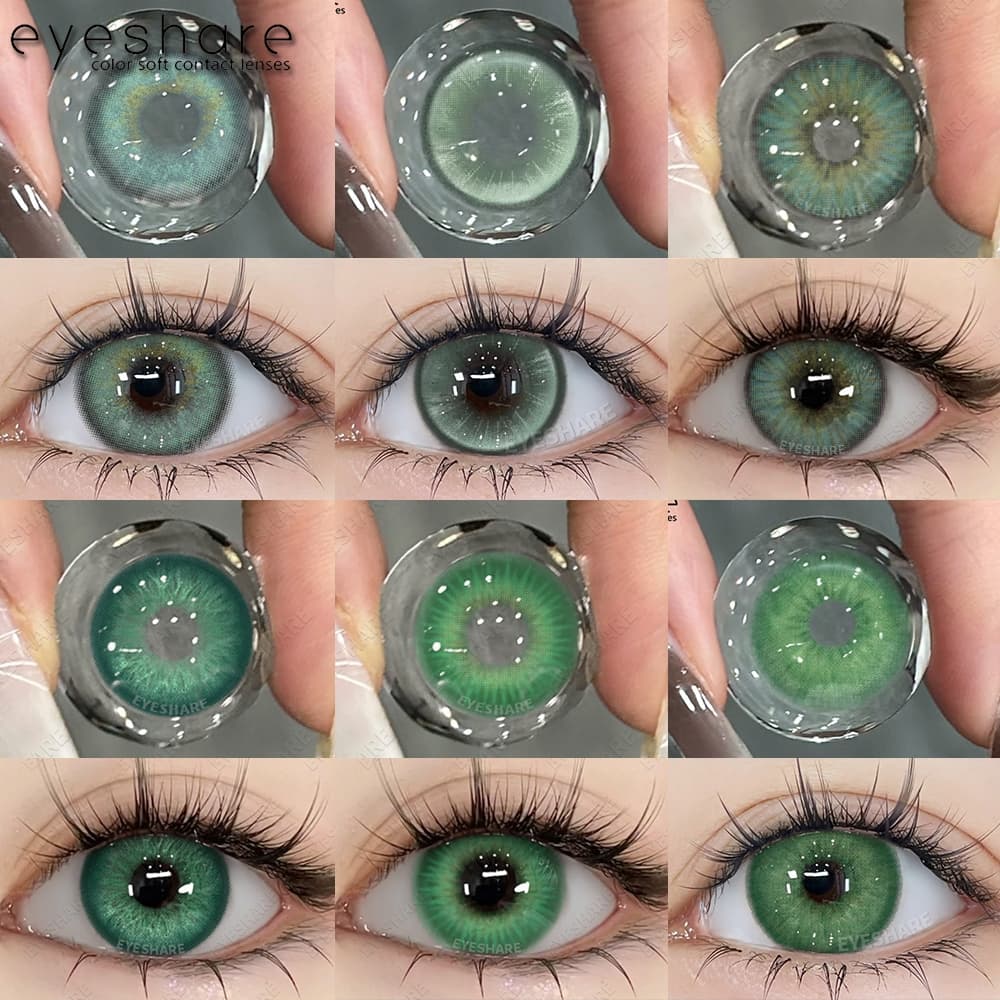 EYESHARE Lentes De Contato Coloridas Olhos Verdes 1 Par Decoração Comestics Maquiagem Uso Anual