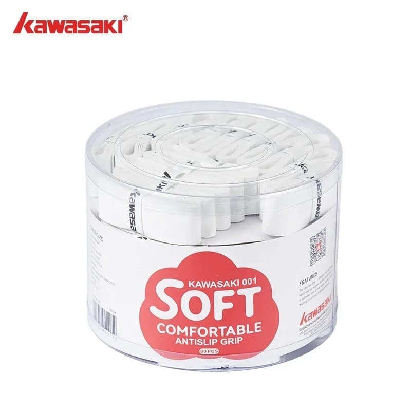 Kawasaki Grip Macio 60 Pçs/10 Pickleball Paddle Badminton Tênis 001 Super Pegajoso Antiderrapante Sweatband Fita Várias 