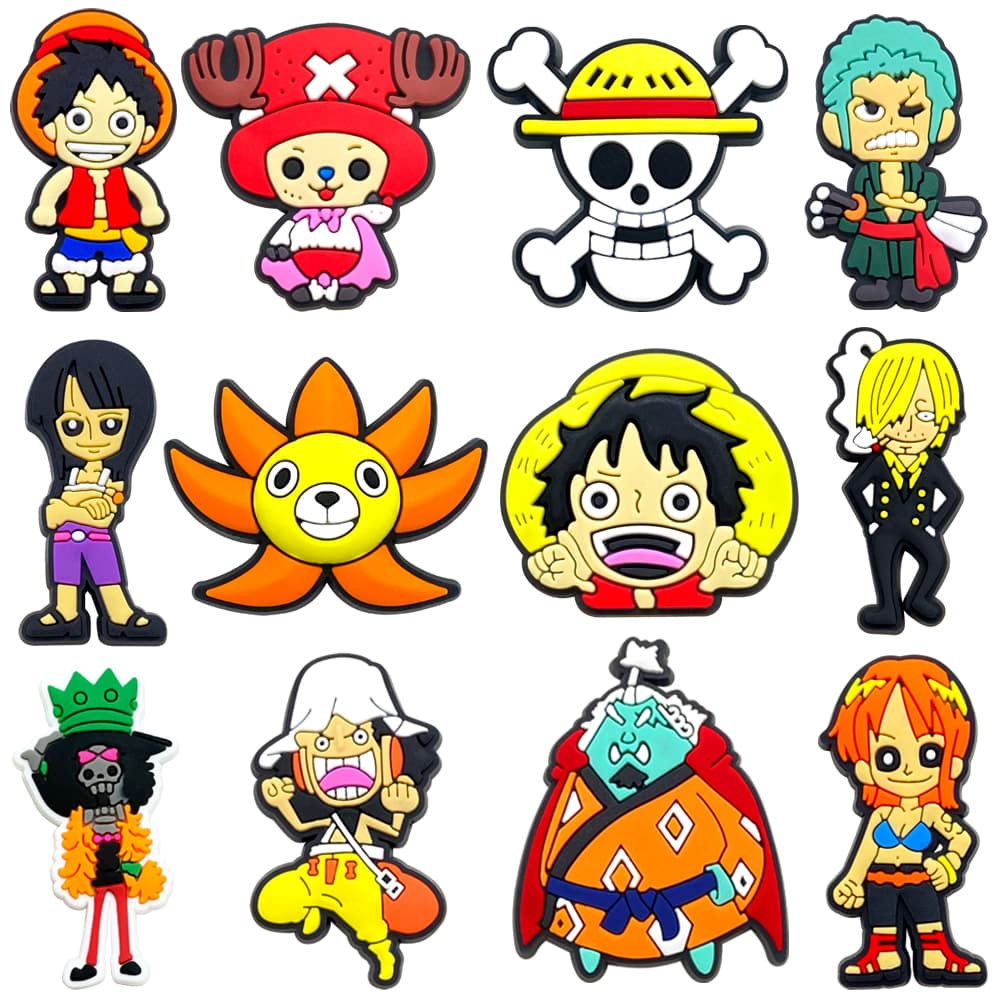 MEIDJ Encantos De Sapato 12 Japão Anime Pattern Decoração Acessórios de PVC com botão