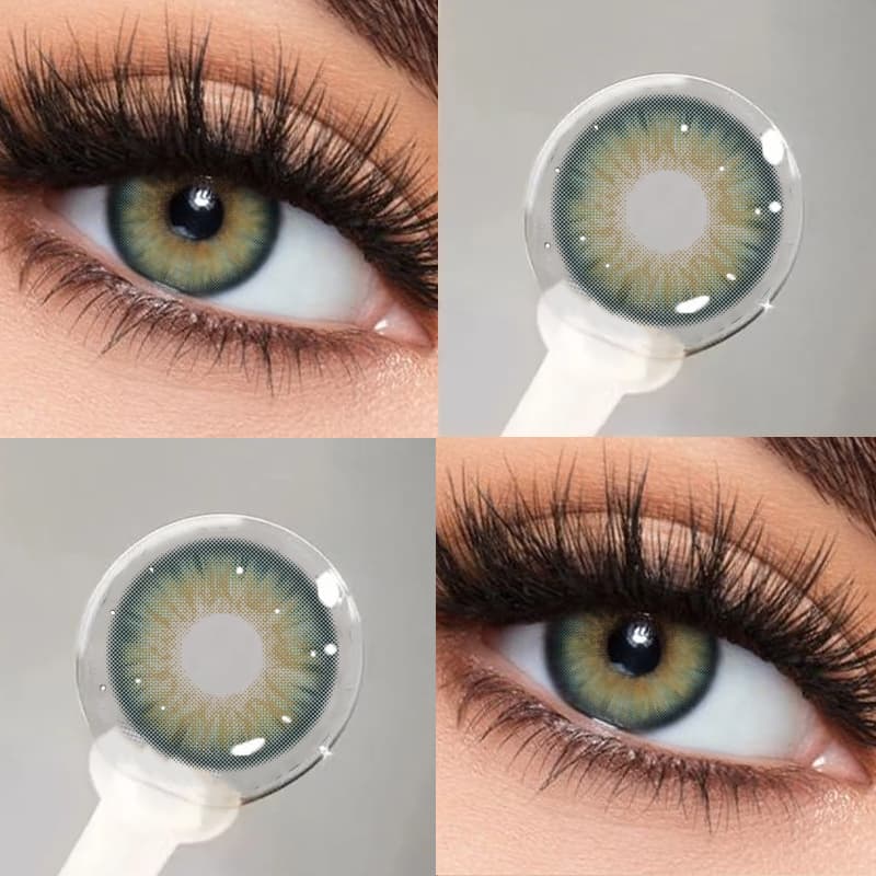 MILL CREEK Lentes De Contato Anuais De Lançamento Anual Verde Floresta Noturna Escura Grande Diâmetro 14,2mm2 Peça