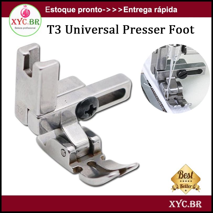 【Promoção】calcador de reta T3 multifuncional presponto e para ziper invisivel
