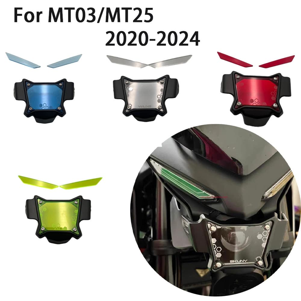 Adequado Para A Yamaha MT03/MT25 2020-2024 Protetores De Faróis Transparentes Modificados Proteger Armadura Da Lente