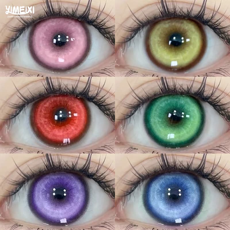 Yimeixi 2pcs Lentes De Contato Coloridas Com De Halloween Crazy Cosplay Grau 14,5mm WT40 %