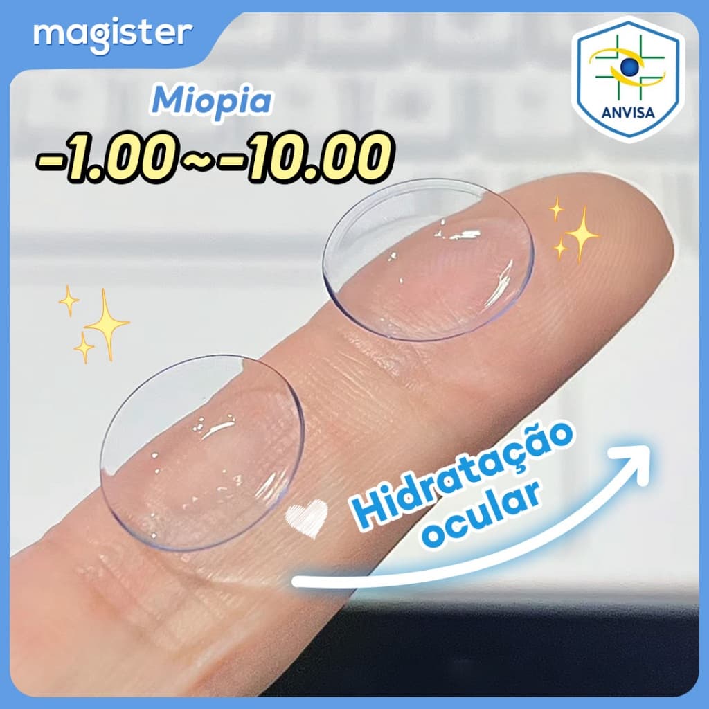 Miopia (-1,00 ~-10,00) Magister lente de contato 14,0mm Semi-Anual lente de grau  1 Par/2 Peças