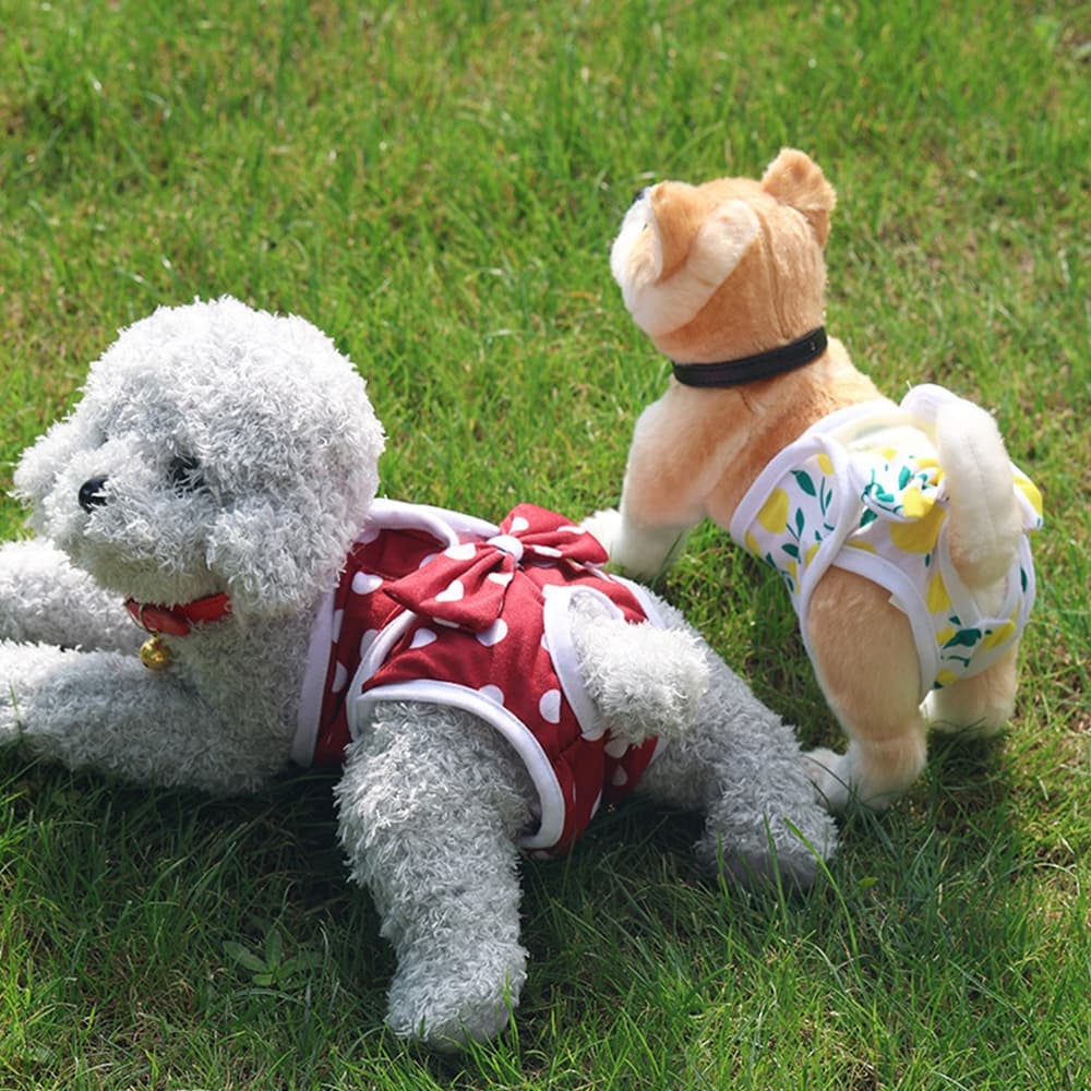 Fêmea Calça Fisiológica Cachorro Roupa De Fraldas Bowknot Breathable Cute Pet Panties Supplies