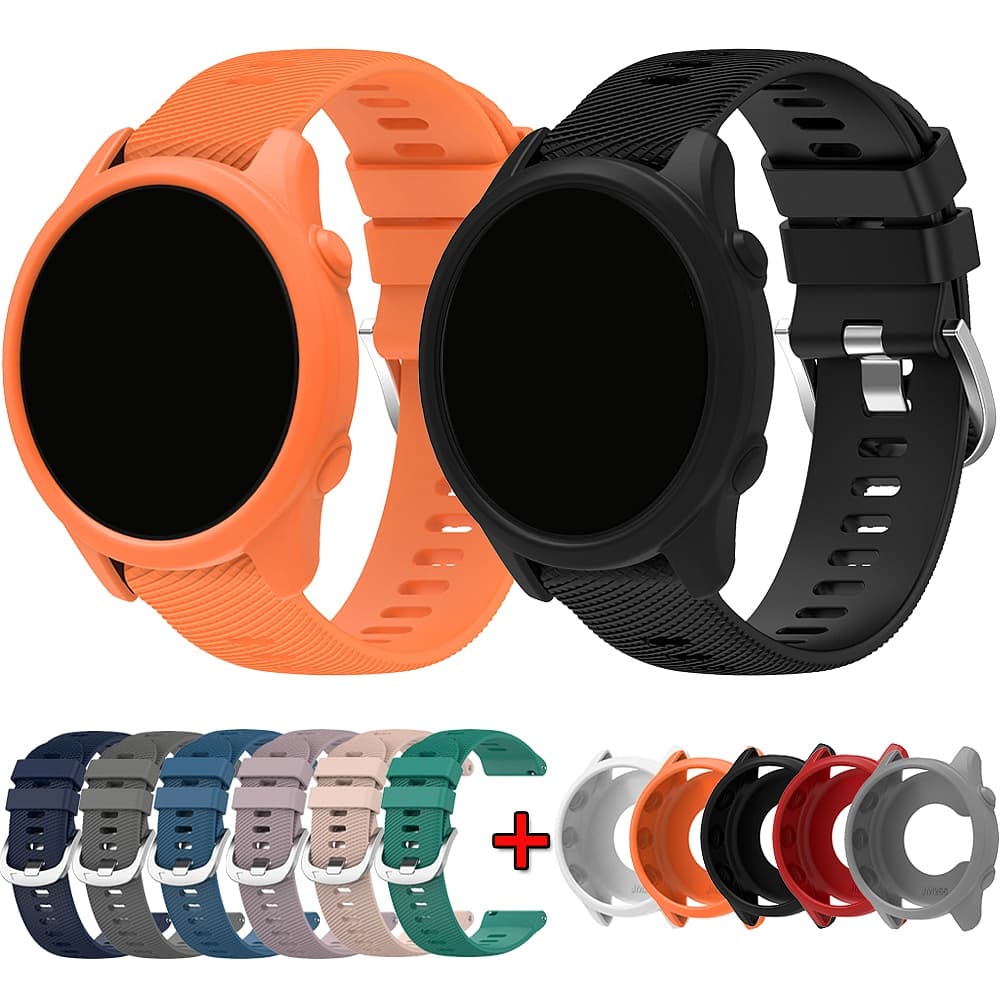 Pulseira De Silicone + Capas Para Garmin Forerunner 255/265 SmartWatch Esportiva
