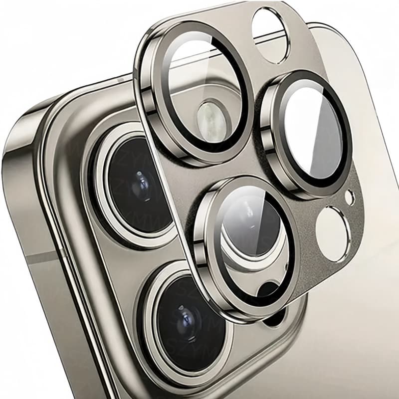 Protetor De Lente De Câmera Colorida De Titânio Deserto Para iPhone 17 16 15 14 Pro Max 17 Air Plus Proteção Completa Da