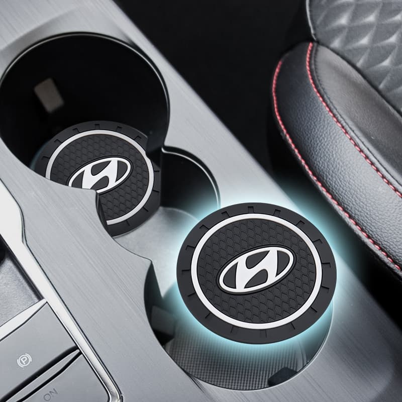 Hyundai Porta-Copos De silicone Para Carro , Tapete De Decoração VERNA LAFESTA Veloster i30 i20 i10 Elantra sonata SANTA