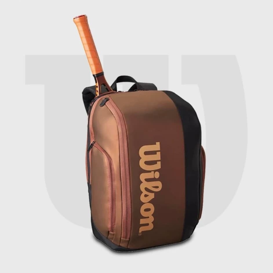 Wilson Wilson Bronze Bolsa de tênis Mochila Bolsa de Badminton prostaff Série V14 Bronze Mochila de duas peças