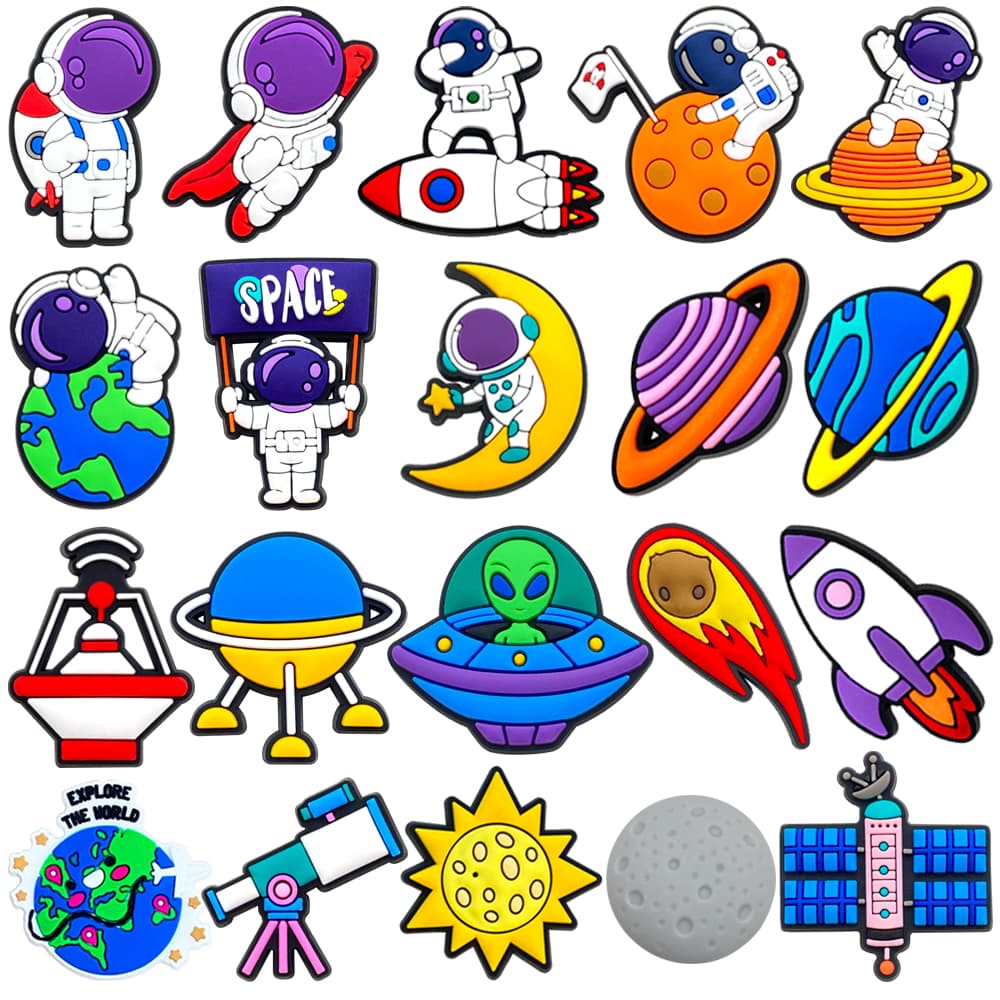 MEIDJ Encantos De Sapato Astronaut Theme Series Encantos De Sapato Engraçados Decoração De Presente Para Crianças