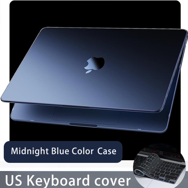 Novo caso Midnight para Macbook Air 13.6/15 M4 M3 M2 A3240 A3113 A2681 A2941 Pro14 A2442 2020 Air Pro M1 A2337 A2338