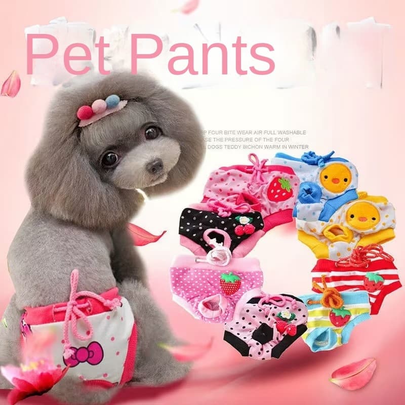 Kumopet Calça Fisiológica para Animais de Estimação / Fralda para Filhote de Cães/Gatos / Roupa Íntima para Pet