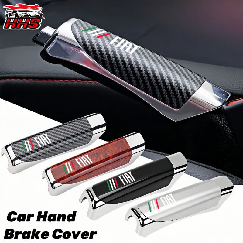 Universal Novo Fiat Capa De Freio De Mão Do Carro Fibra Carbono Anti Deslizamento Protetor Interior Acessórios Para 500 Bravo Punto Argo Stilo Strada