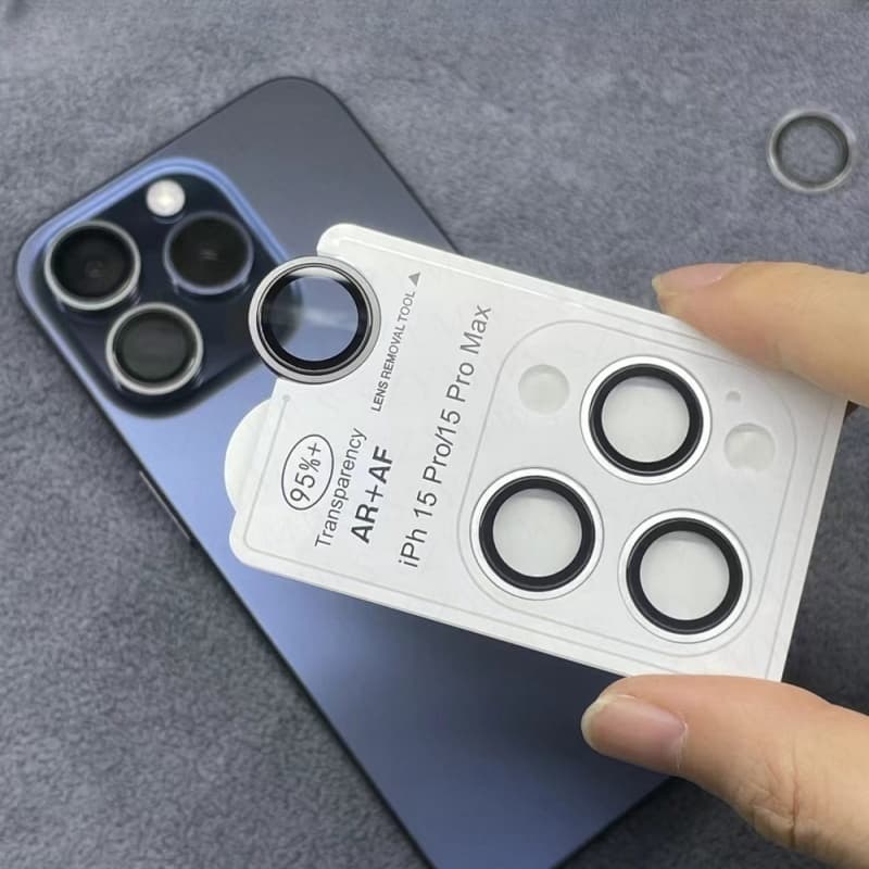 Protetor De Lente De Câmera De Titânio Para iPhone 17 16 15 14 13 12 11 Pro Max Plus 17 Air Mini Novo Fácil Instalação E