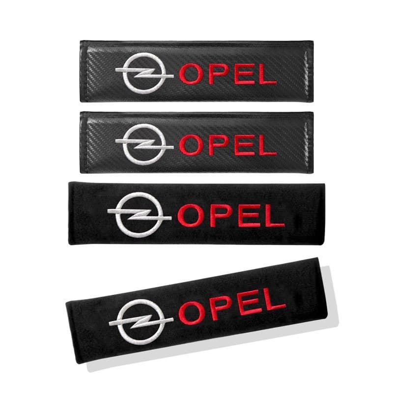 Cover Seat Belt Carbon Fiber/Cotton Protection Pad For Opel Astra Corsa Vectra D Zafira Insignia Mokka Auto Accessories