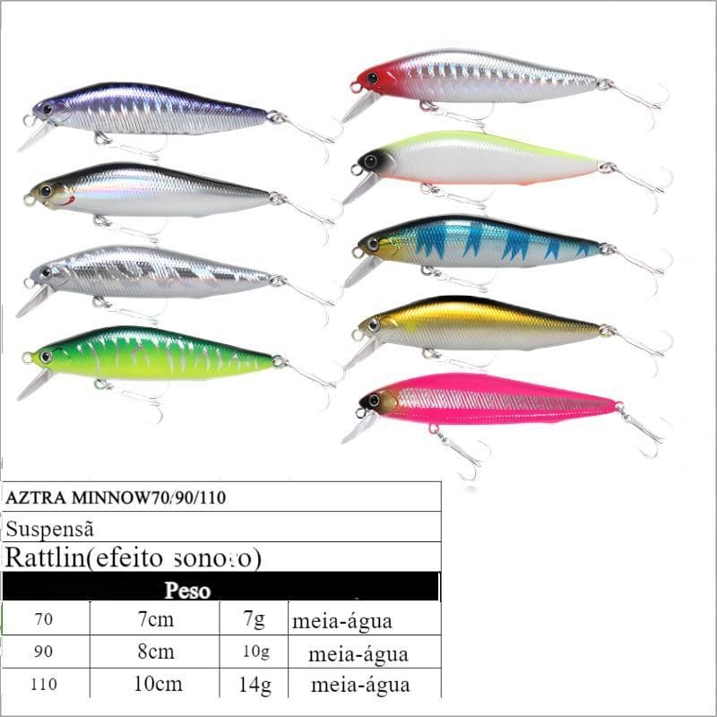 Shuma 70 90 110 Isca Artificial Meia Água minnow material de Pescaria Pescaria