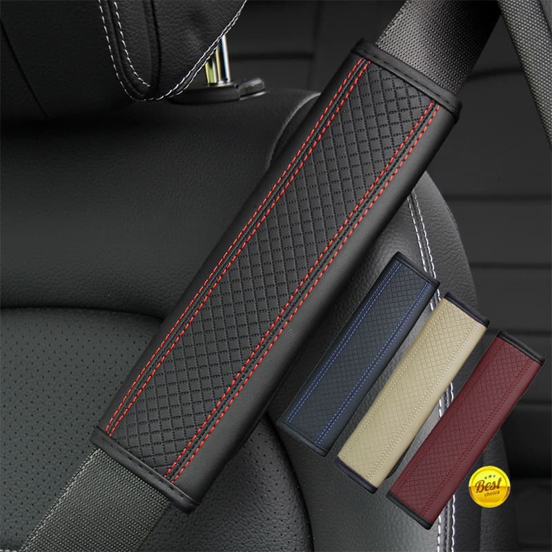 1-2PCS Clássico Couro De Segurança Para Carros Capa De Cinto Ombros Do Carro Acessórios