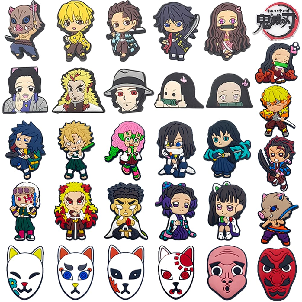 31 Estilos De Tênis Ghost Squad Encantos Sandálias Pingente Botão Original Sapato Tamanco Pinos Presentes Para Amigos