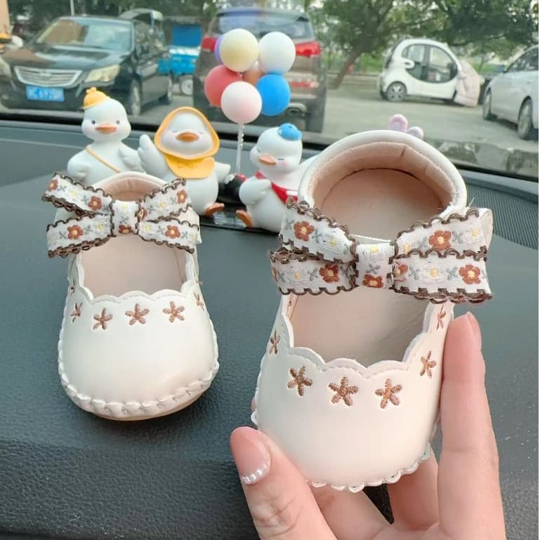 Sapatos De Princesa Para Bebês Meninas , Laço Fofo E Respirável Crianças Pequenas , Calçados Esportivos Casuais Com Flor