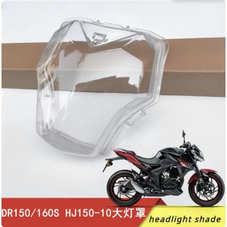 Para Suzuki Haojue DR160 160S DR150 HJ150-10/10A Farol Da Motocicleta Vidro Transparente Capa De Habitação Lâmpada