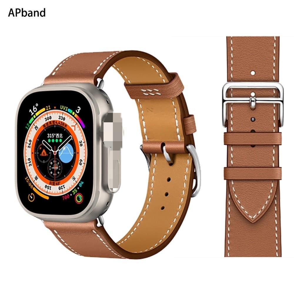 Nova Pulseira De Couro Para Relógio Apple 44mm 45mm 49mm 41mm 40mm correa iWatch Série 5 6 SE 7 8 ultra