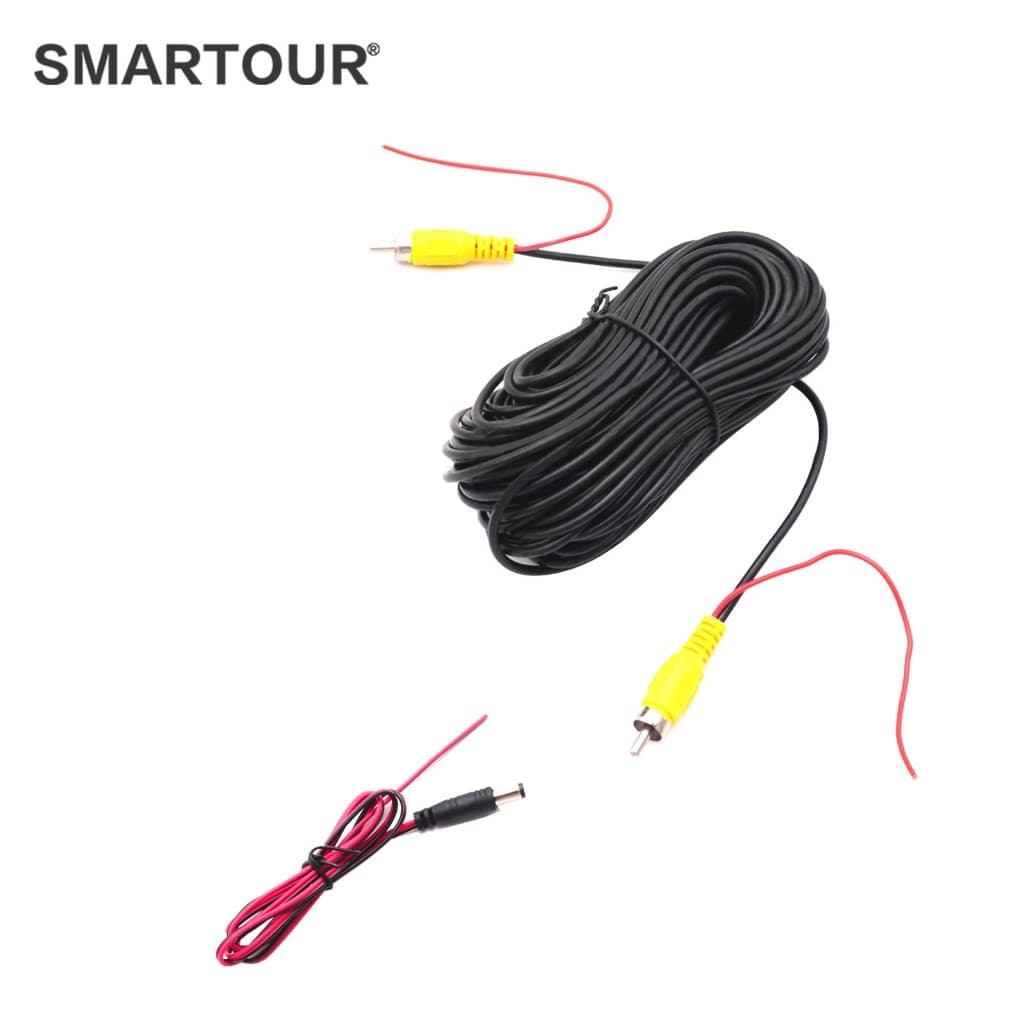Smartour 6m Cabo De Vídeo Fio Para Câmera De Visão Traseira Do Carro Universal RCA 6 Metros Conectar Reversa