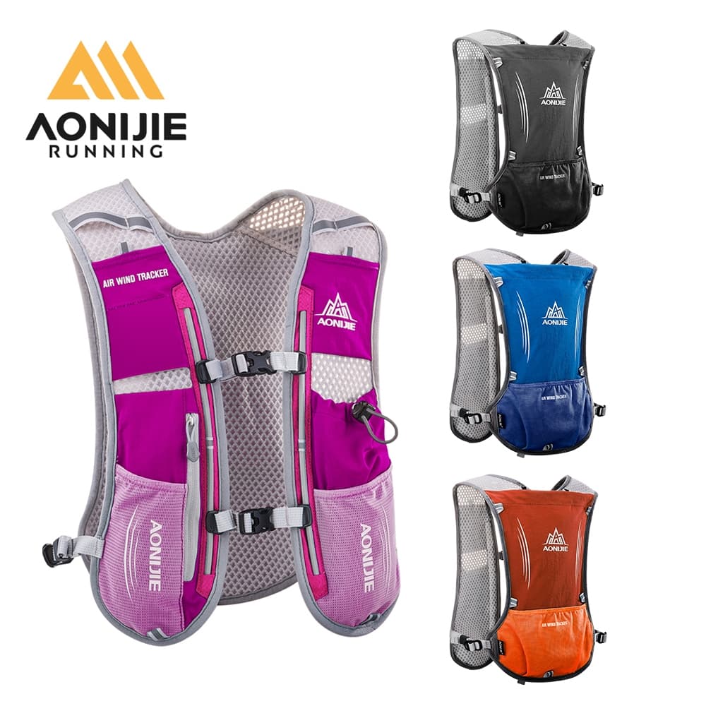AONIJIE E913 Pacote De Colete De Hidratação Para Corrida 5L Com 9 Bolsos De Segurança Mochila Ajustável E Leve Maratona 