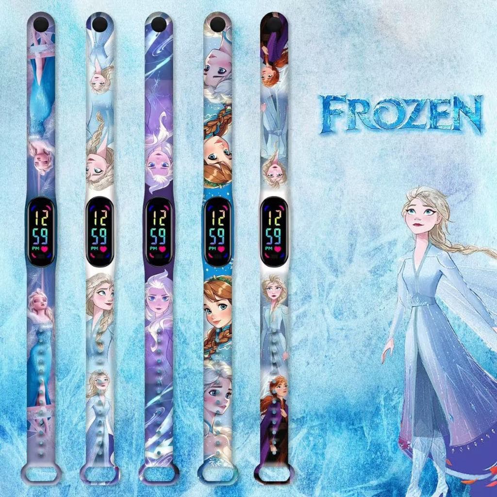 Frozen Ana Children LED Relógio Eletrônico/Digital Impresso Esportivo À Prova D'água