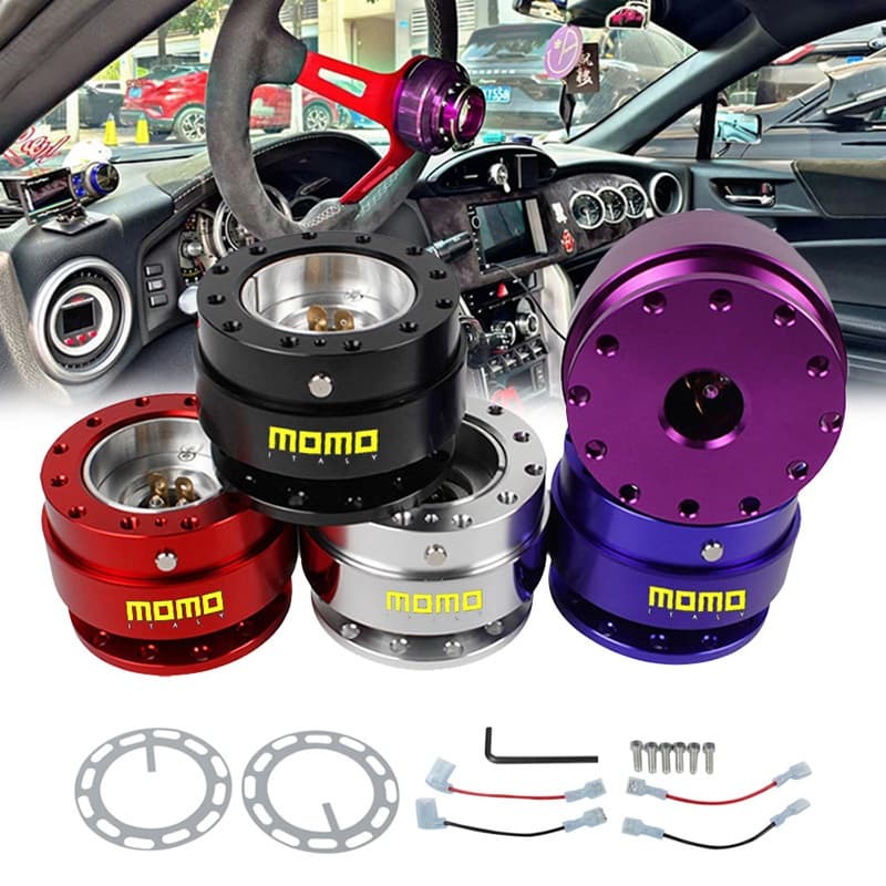 Nobleflyingitsokmomo Volante De Corrida De Liberação Rápida Universal PCD 70mm 74mm Adaptador De Cubo Kit Boss Snap Off