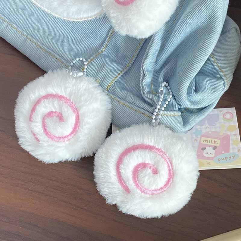 Bonito Rosa Rolo Peixe Placa Pingente Boneca De Pelúcia Brinquedo Charme Estudante Saco Pendurado Decoração Criativo Ani