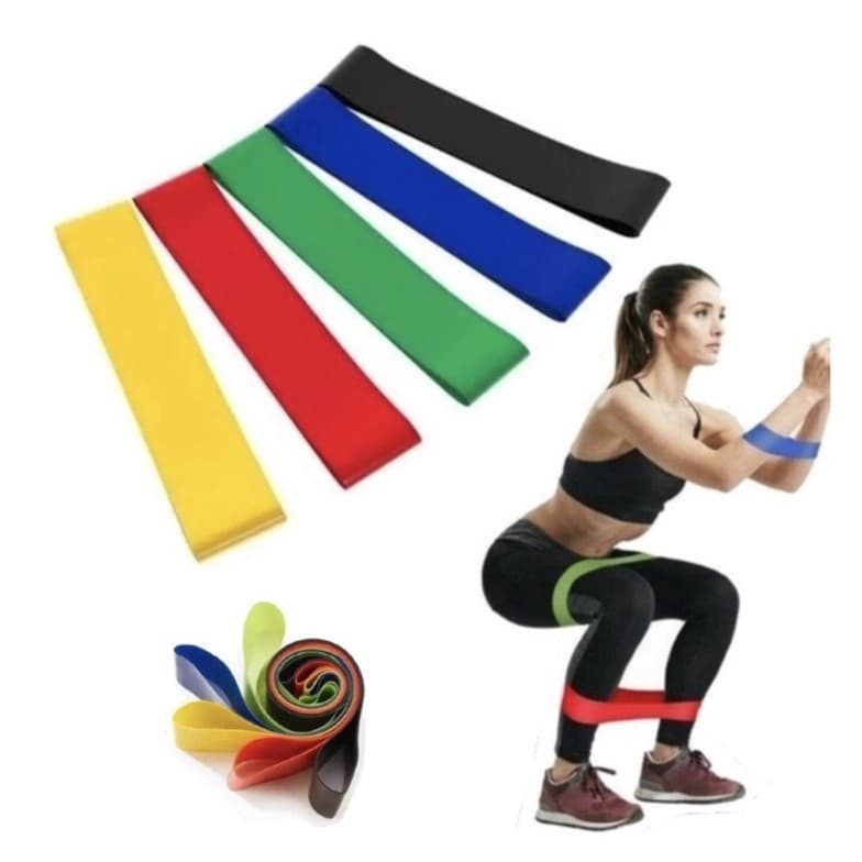 kit 5 faixa elástica para exercício de Resistência para yoga Pilates Treino Academia-Entrega Rapido