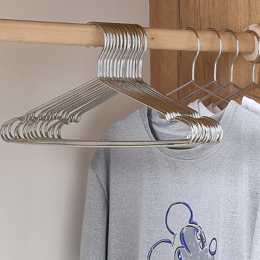 Cabides Titureiro De Luxo Em Aço Cromado Executivo Reforçado Organizar Roupas Closet Qualidade