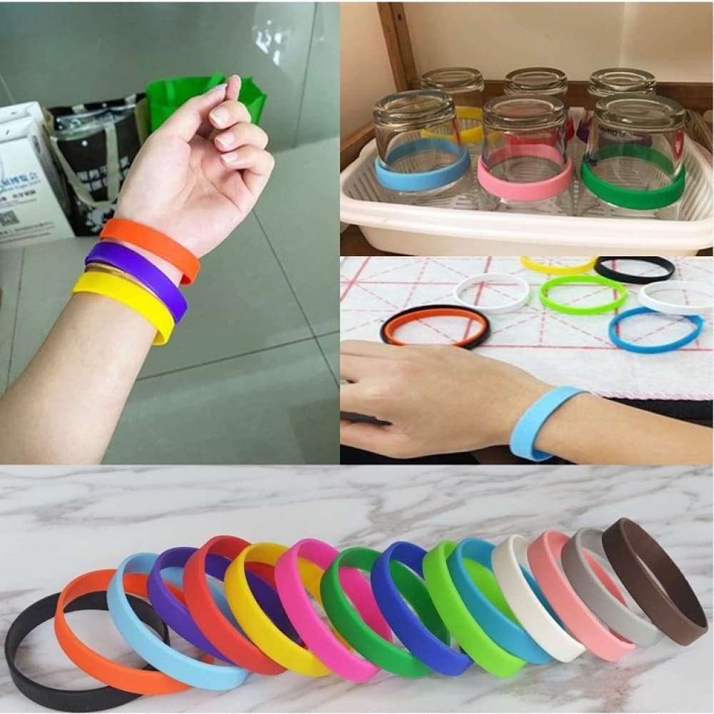 Pulseiras De Silicone Da Moda Pulso Design Esportivo De Cor Sólida