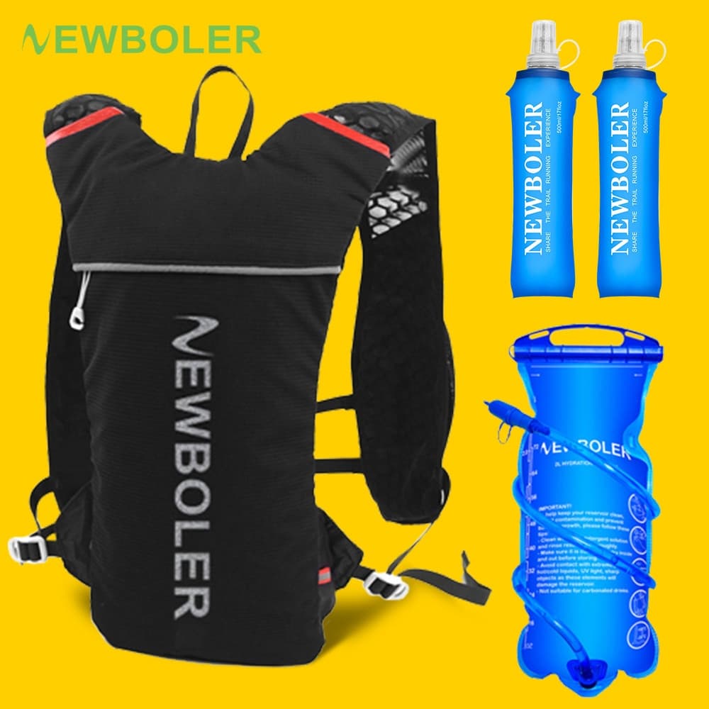 Mochila De Hidratação Newboler Ciclismo Com Bexiga De Água 2L Super Leve E Respirável Corrida Para Ao Ar Livre