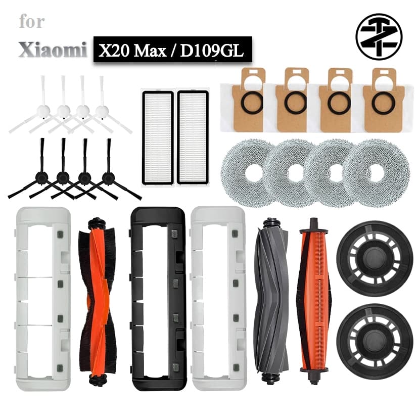 Xiaomi Robô Aspirador De Pó X20 Max/X20 Pro Acessórios , Peças Sobressalentes : Escova Principal , Filtro , Placa De Esf
