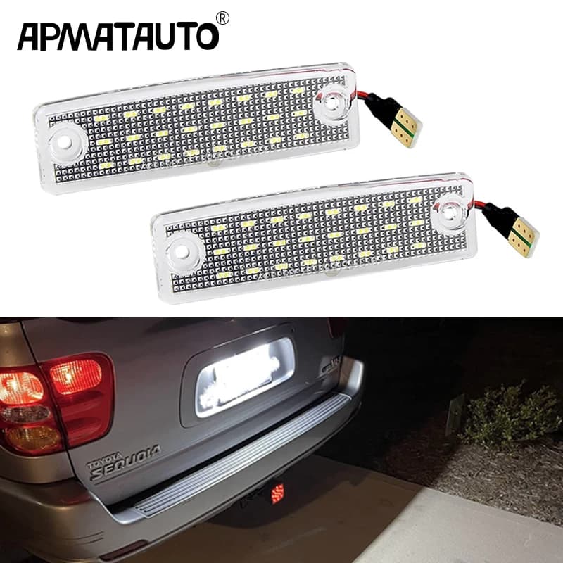 Luz de placa de licença de dois pacotes adequada para toyota 4Runner 1996-202022 Sequoia 2008-2019 luz de placa de licen
