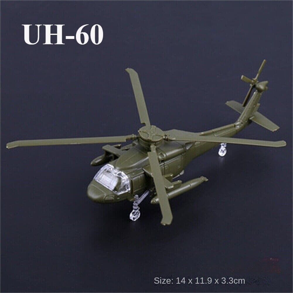 Mini Quebra-Cabeça Brinquedos De Construção Escala 1/144 UH-60 Utilitário Helicóptero Montagem Avião Plástico Modelo Mil