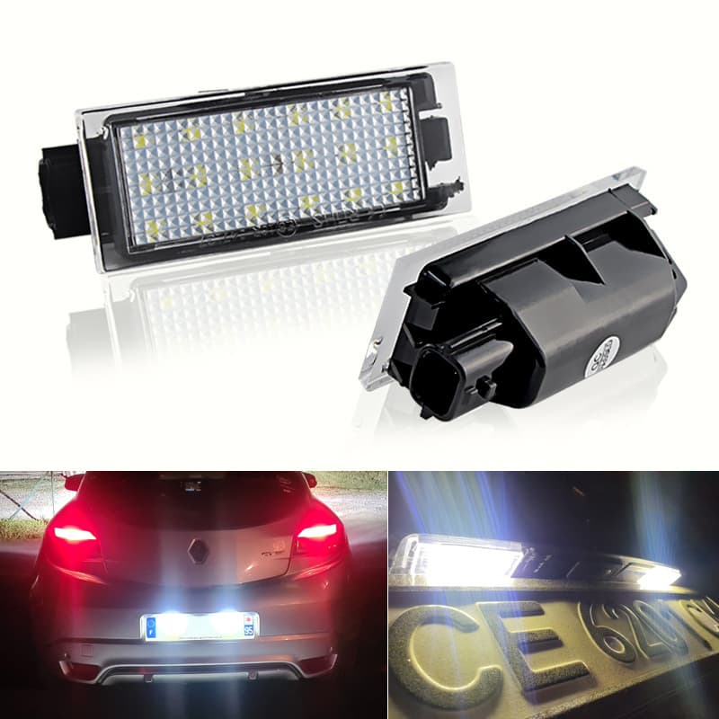 2 Pçs Carro LED Luz Da Placa De Licença Para Renault Laguna II Fase 2005.04-2007 Megane 2002-2009 Master 2003-2010