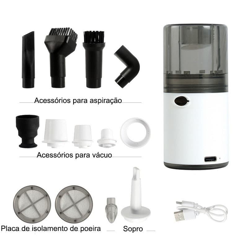 Small Versatile Electric Air Pump for Inflation, Deflation, Vacuum Storage Bags-envio imediato