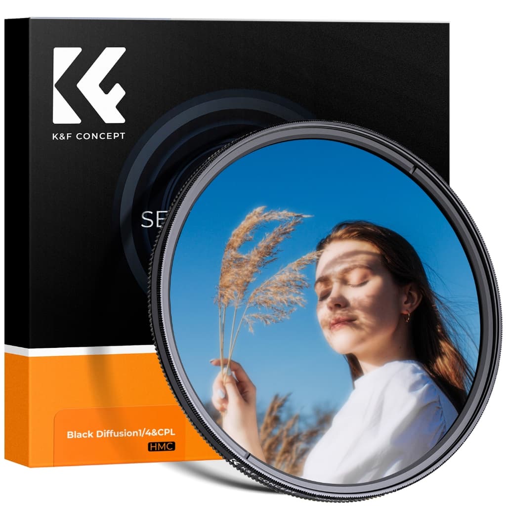 K & F Concept Black Mist 1/4 E CPL Filtro 2 Em 1 37/40.5/43/46/49/52/55/58/62/67/72/77/82mm De Efeito Polarizador Circul