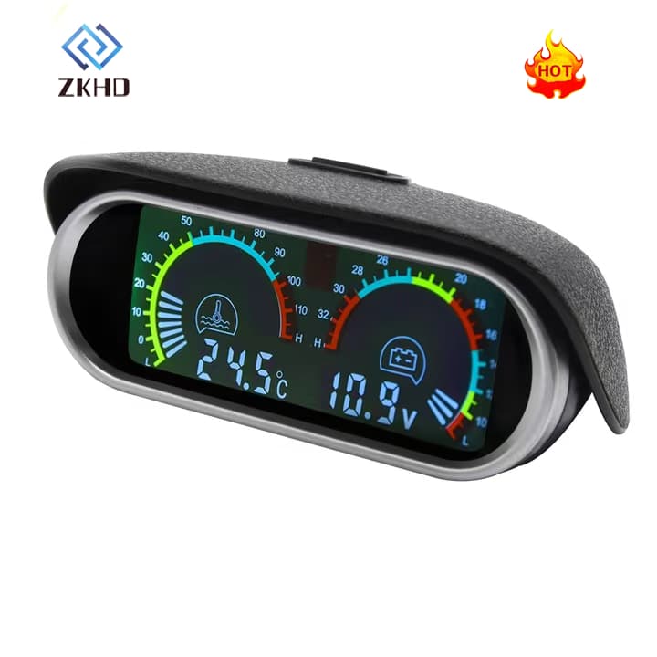 2 Em 1 universal LCD Carro Digital Medidor De Temperatura Da Água Voltímetro 12V 24V Para Carros Caminhões