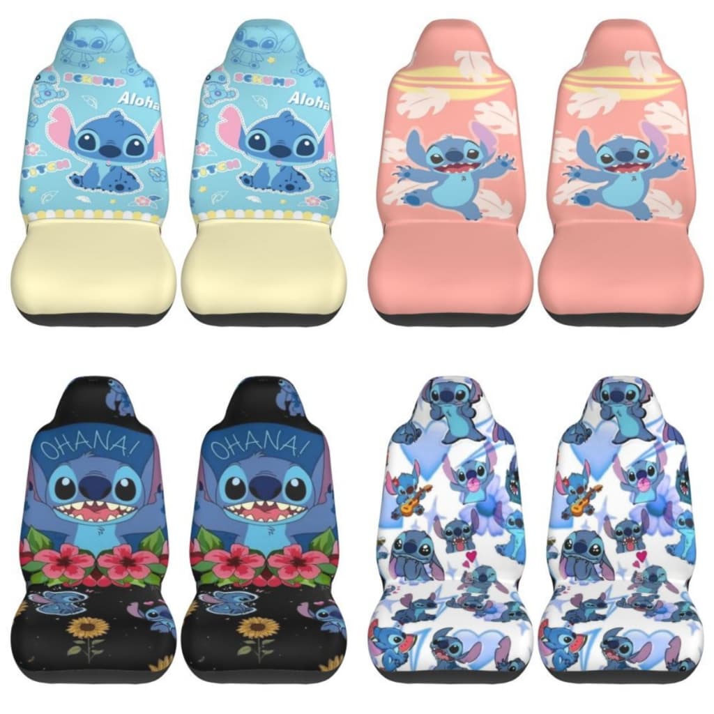 Stitch Capas De Assento De Carro Universal Protetor De Assentos Dianteiros Se Encaixa Para , Sedan SUV , Caminhão (2 Peç