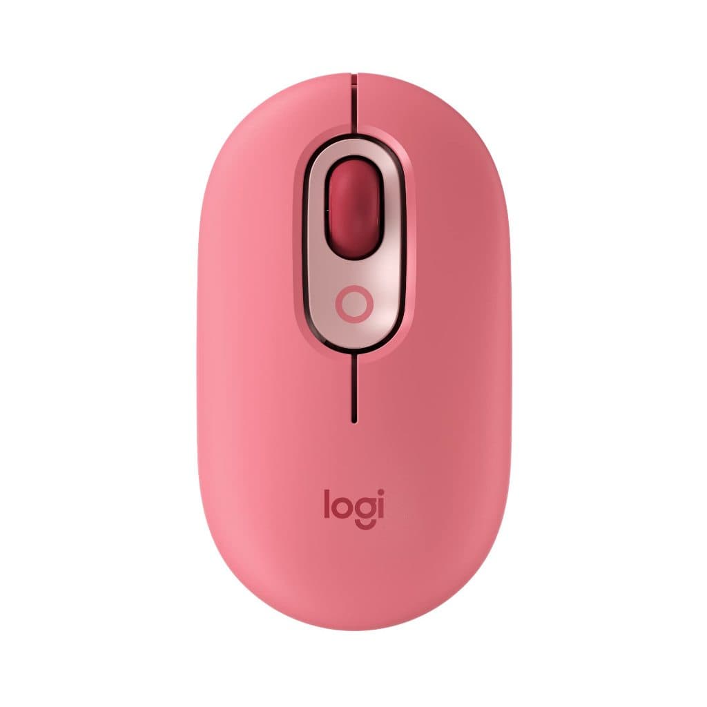 Mouse sem fio Pop Pebble com receptor Bluetooth e USB, silencioso e ultrafino