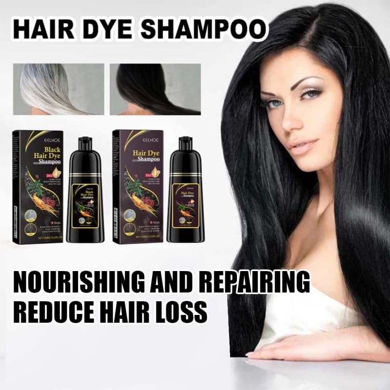 EELHOE 3 Em 1 Shampoo Branco A Preto He Shou Wu Extrato Reparador De Cabelo Escuro E Suave 100ml