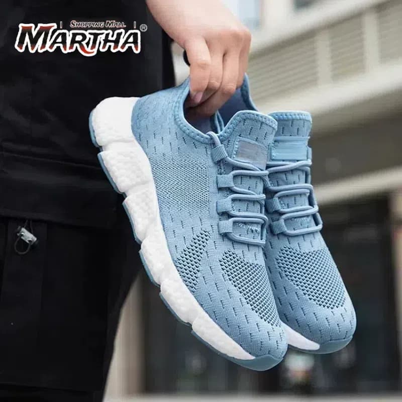 Tênis de corrida masculino ultraleve de tamanho grande Four Seasons tênis de malha respirável da moda